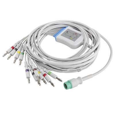 Cable del ECG de Mindary Beneview T5 T8 M2461A y conector de los Leadwires IEC4.0Banana