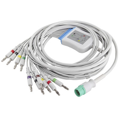El conector del IEC 4.0Banana del cable y de los Leadwires del ECG de Fukuda Directo-conecta el cable del ECG