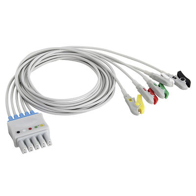 Clip del capturador de la ventaja del sistema MP03414 5 de los Leadwires 5956359 de Siemens Drager ECG a doblarse 5 Pin Connector