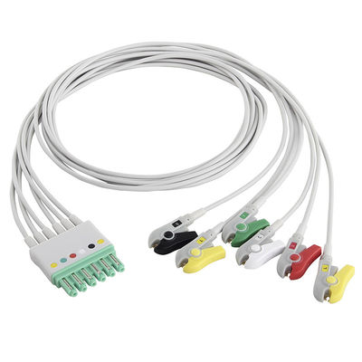 S-iemens Draeger Drager MP03405 Cables ECG Cable de 6 conductores Grabber M300 Infinity M540 MultiMed Plus IEC Clip