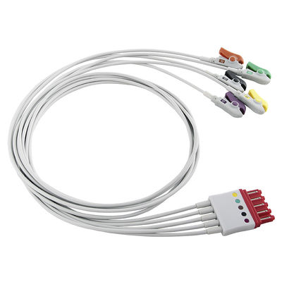 P-hilips M1978A M1976A 989803125881 ECG Cables de plomo 5 Cables de plomo IEC Clip MP 40 IntelliVue M1167A HeartStart MRx