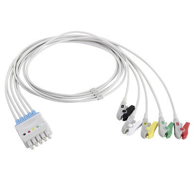 Rociada 2500 8000 solares de los Leadwires 412681-001 GE de Marquette ECG de la atención sanitaria de GE clip del IEC de 5 ventajas