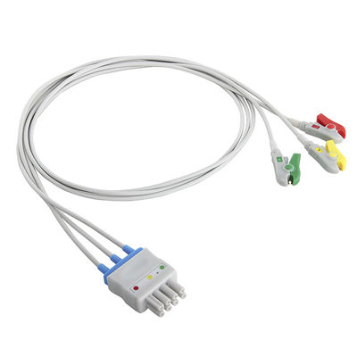 El cable BR-906P BR-903PA K911A de Nihon Kohden ECG fijó el clip del capturador de 3 ventajas para doblarse 4 Pin Connector