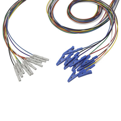 Electrodo plateado electrodos de los Leadwires del oro EEG del clip EEG del cocodrilo del cocodrilo del capturador del estilo del dinar 1,5