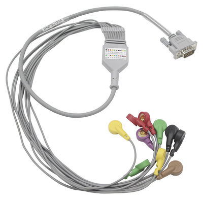 Broche de la ventaja del alambre de ventaja de MEIGAOYI ECG Holter Cable 15pin Ecg 10