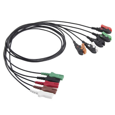 Cable y Leadwires translúcidos de la radiografía ECG Radiotranslucent de la ventaja de los Leadwires 5 de Radiaotransparent ECG del alambre de la radio del estilo de LL