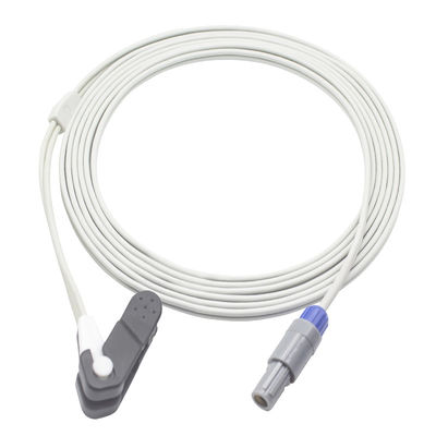 El Pin del sensor 6 de Biocare BM-9000 Spo2 clip Veternar del oído de 40 grados acorta la punta de prueba SpO2