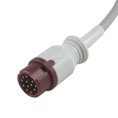 El adaptador de TPU IBP telegrafía 12pin el cable del transductor del conector macho IBP