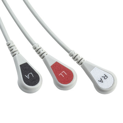 Kontron 125 128 cable de Pin Connector ECG del cable de VSM510 ECG y de la broche 7 de los Leadwires 3Lead AHA