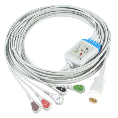 Cable de la ventaja M1975A ECG de los cables y de los Leadwires 12pin 5 de Philips ECG