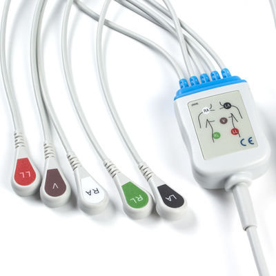 Cable de la ventaja M1975A ECG de los cables y de los Leadwires 12pin 5 de Philips ECG