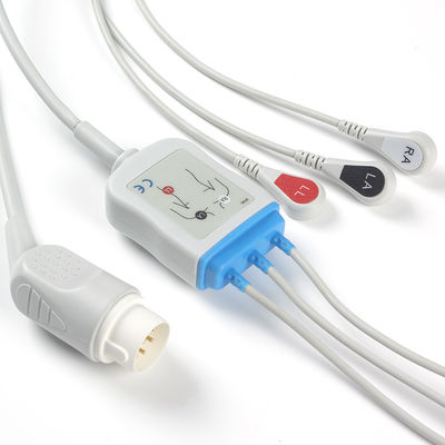 Cable de la broche ECG de los cables y de los Leadwires 3Lead M1735A de Philips 8Pin ECG