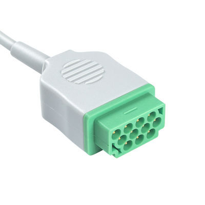 GE Marquette 2021141-002 2001292-001 cables del conector ECG de la broche 11pin del IEC de la ventaja de los cables y de los Leadwires 3 de ECG