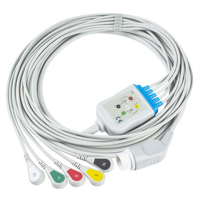 Cable de la broche ECG de la ventaja de los cables y de los Leadwires 8pin 3 del adulto ECG de Philips