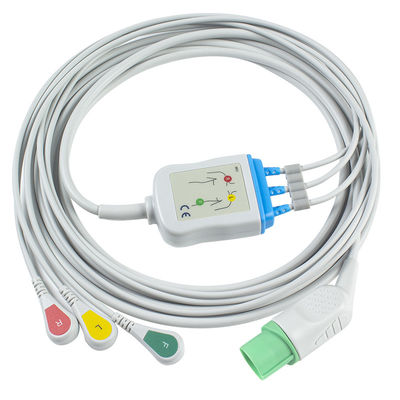 Mindray Datascope 040-000966-00 cables de EA6232A ECG y conectores ECG de los Leadwires 12pin telegrafía la broche del IEC de 3 ventajas