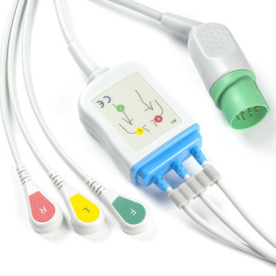 El conector ECG de los cables y de los Leadwires CB-72353P 11pin OEC-6102A de Nihon Kohden ECG telegrafía la broche del IEC de 3 ventajas