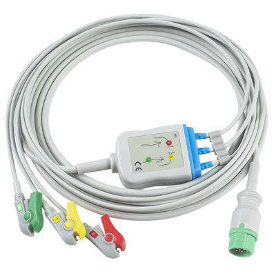 Cable de Pin Connector ECG del clip 12 del IEC del cable y de los Leadwires 3Lead de Biolight BLT ECG
