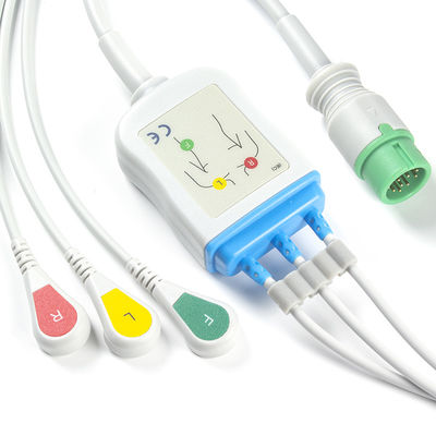 Cable de Pin Connector ECG del clip 12 del IEC del cable y de los Leadwires 3Lead de Biolight BLT ECG