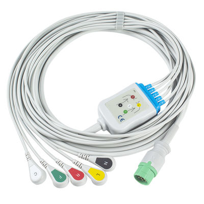 Cable del clip 12Pin C2557P0 ECG del IEC del cable de Biolight BLT ECG y de la ventaja de los Leadwires 5