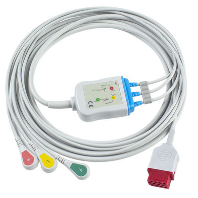 Los cables y los Leadwires del modelo nuevo BM3 BM5 ECG de Bionet rompen ECG telegrafían 3 el conector pin del IEC 12 de la ventaja