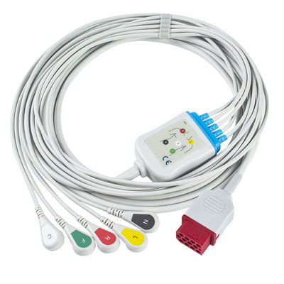Los nuevos BM3 BM5 BM7 5 cables y Leadwires de la ventaja ECG de Bionet rompen el perno del IEC 12 del cable de ECG