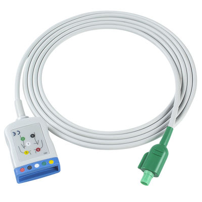 Datascope/Maquet/Getinge 12 cables troncales de ECG de pines a ECG 5 cables de plomo IEC AHA cables de plomo de ECG de pines únicos