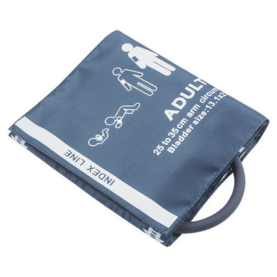 puño reutilizable del monitor de la presión arterial del solo puño de nylon adulto del tubo del puño de los 25-35cm NIBP