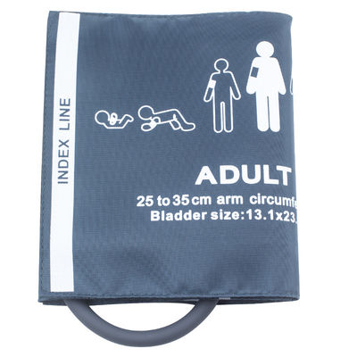 puño reutilizable del monitor de la presión arterial del solo puño de nylon adulto del tubo del puño de los 25-35cm NIBP
