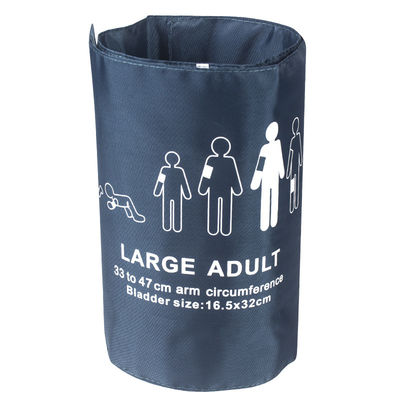 Puño reutilizable de la muñeca de la presión arterial del solo del tubo NIBP del puño del adulto NIBP puño de nylon grande largo del puño los 33-47cm
