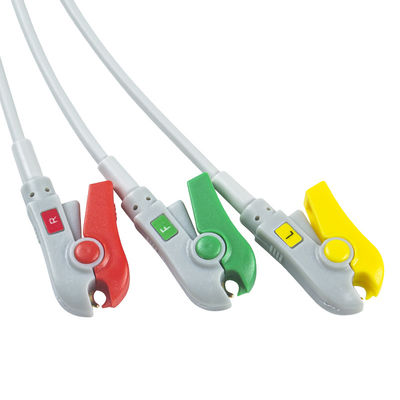 El paciente del clip del IEC del cable de la ventaja de los Leadwires 3 de Fukuda DS-8100 ECG detecta