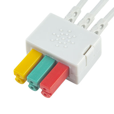El paciente del clip del IEC del cable de la ventaja de los Leadwires 3 de Fukuda DS-8100 ECG detecta