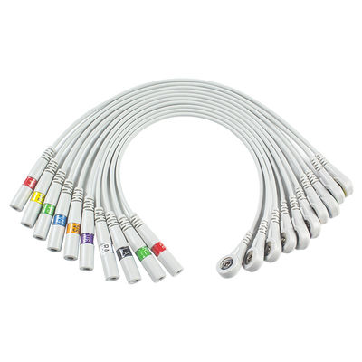 Plátano de las piezas de ECG para romper el conector del electrodo de los adaptadores 9281-002-50 4m m ECG de la coleta del adaptador de ECG