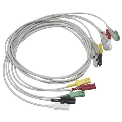 El tipo del capturador de la broche de la ventaja de los Leadwires 5 de LL ECG se dobla Pin AAMI 6 PIN Bionet Datex Siemens GE-Hellige Kontron