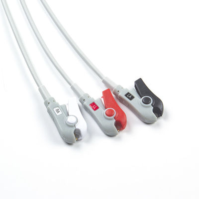 Para Artema S&W Cable ECG de conexión directa compatible y cables de conducción 3Lead AHA Grabber