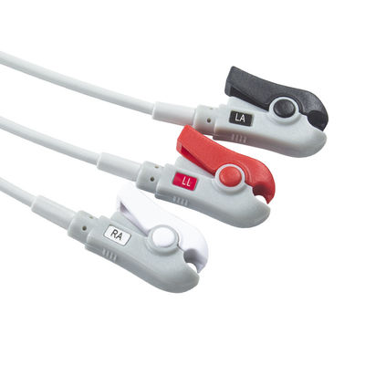 Para Artema S&W Cable ECG de conexión directa compatible y cables de conducción 3Lead AHA Grabber