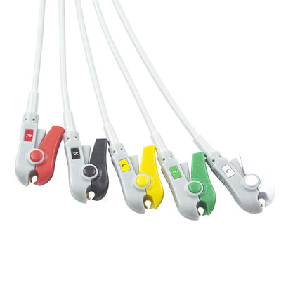 Para Omron > Colin Cable ECG de conexión directa compatible y cables de conducción 5Lead IEC Grabber