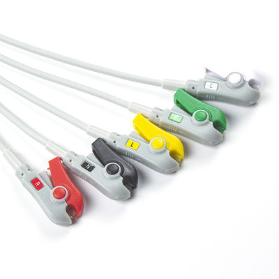 Para Omron > Colin Cable ECG de conexión directa compatible y cables de conducción 5Lead IEC Grabber