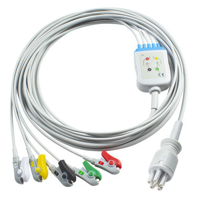 Para Omron > Colin Cable ECG de conexión directa compatible y cables de conducción 5Lead IEC Grabber