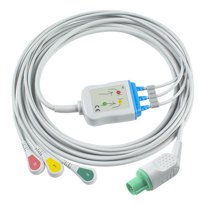 Hellige Cable ECG de conexión directa compatible y cables de conducción para 3Lead IEC Snap