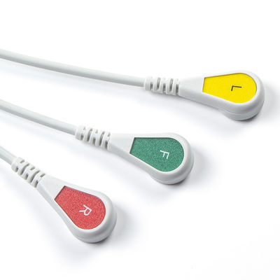 Hellige Cable ECG de conexión directa compatible y cables de conducción para 3Lead IEC Snap