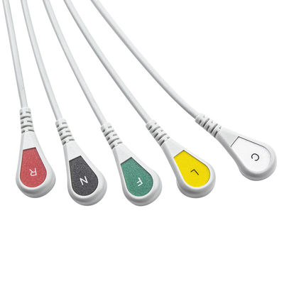Compatible con Siemens Drager 5 Lead Iec Snap Ecg Cable de plomo / conjunto de cables de plomo de Ecg