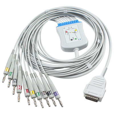 Mortara Burdick directo conecta el cable 10Lead del ECG 7704 del plátano 4,0 de primero ministro IEC de los atrios 3100 del eclipse 400 del cable 012-0844-01 del ECG