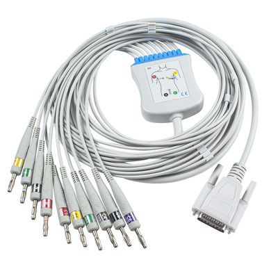 Carewell 1101 1103 IEC del cable y de los Leadwires del ECG del cable DB15Pin del ECG