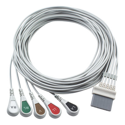 Cables de ECG de Schiller y cables de plomo Conector de 7 pines Cable de ECG de 5 pines