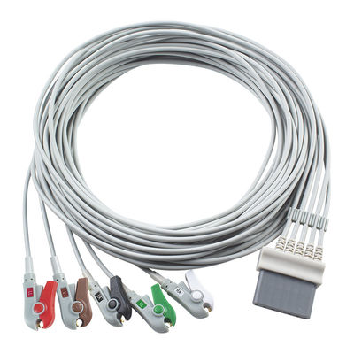 Cables de ECG de Schiller y cables de plomo Conector de 7 pines Cable de ECG de 5 pines