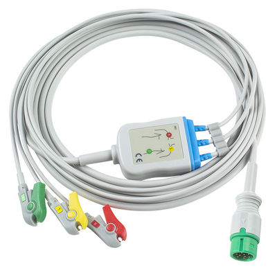 Yonker de una pieza de ECG Cable y cables de plomo 9Pin ECG cable de 3 canales ECG cable