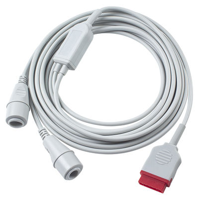 Transductor de presión sanguínea invasivo de GE Cable de adaptador IBP 2*Edward 6pin Cable de extensión IBP