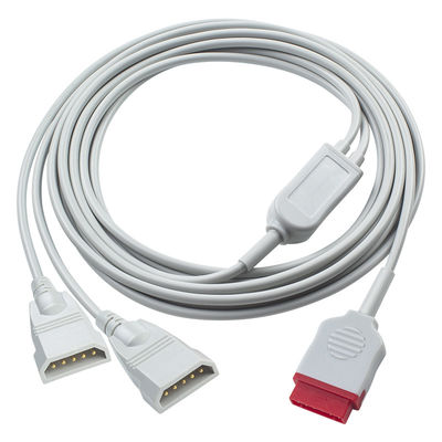 Cable de adaptación de GE IBP 2*Abbott Cable de extensión IBP de 6 pines para transductor / monitor del paciente