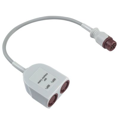 Cable adaptador IBP dual P-Hilips con conector de 12 pines, longitud de 0,3 metros y material de TPU para uso médico