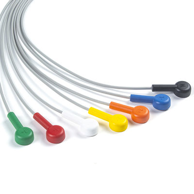 Conjunto de cables de conducción 7 cables de conducción ECG GE SEER 1000 3 canales IEC Snap Compatible para GE SEER 1000